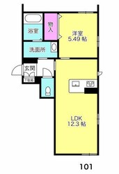 ベレオ助任橋の物件間取画像